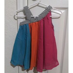 Amy Coe Baby Girl Sleeveless Lined Summer Multicolored Dress Size 18 Months